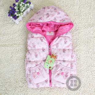  儿童棉马甲背心小孩加厚棉坎肩秋装幼儿中小童服装冬季女童装B84