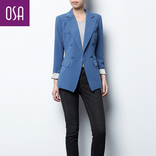  风清淡雅OSA春装新款 修身气质西服OL小西装女士外套W33011