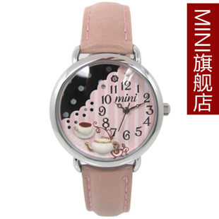  韩国Mini 手工手作立体软陶卡通手表 可爱时尚水钻女表 咖啡时光