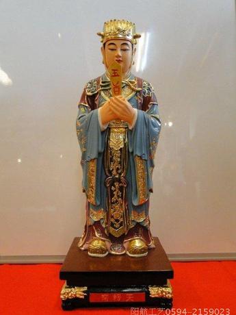 树脂佛像彩绘24诸天 帝释天48CM