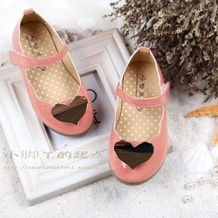  女童皮鞋宝宝漆光皮韩版公主鞋亮PU皮时尚儿童单鞋牛筋底个性单鞋