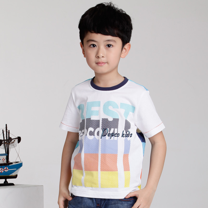 男童夏款休闲圆领...