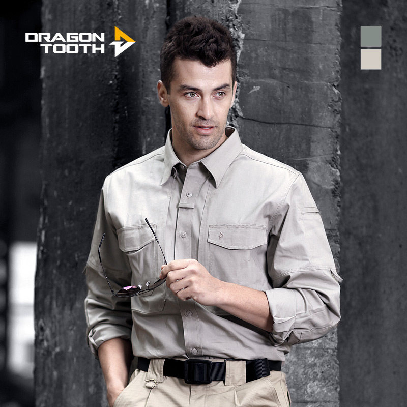 Dragon II American army tactical shirt long sleeve men's outdoor spring and summer shirt uniform iron-June