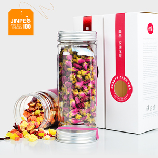  简品100 花果茶玫瑰组合装 玫瑰花茶/水果果粒茶茶/养颜玫瑰花