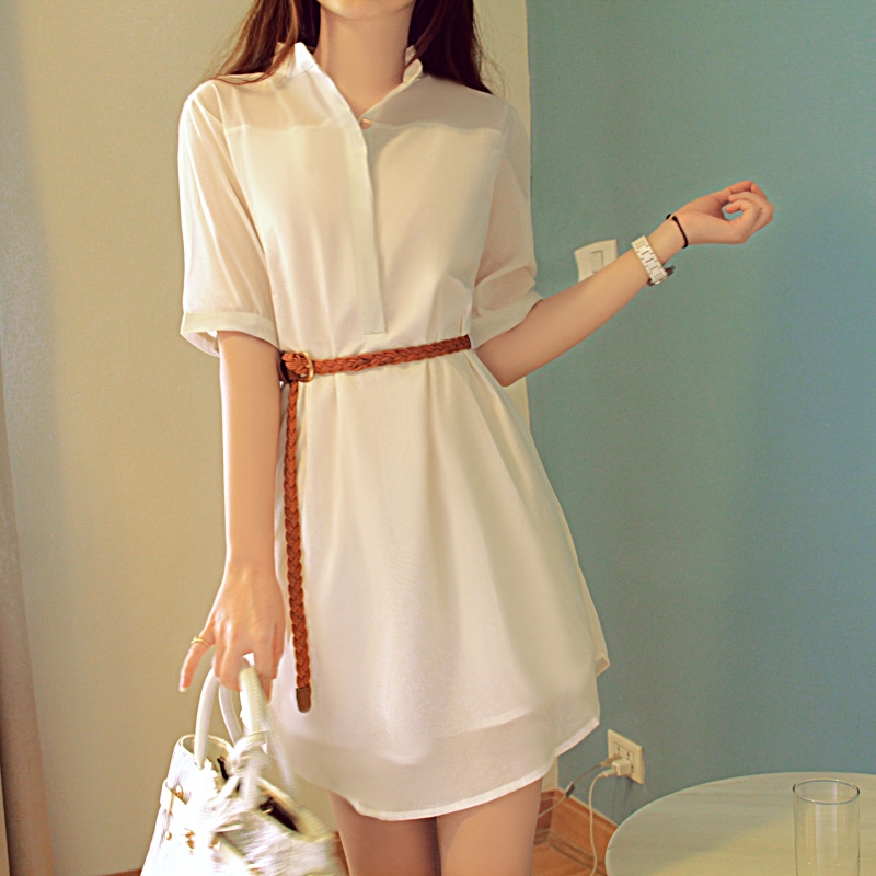 雪纺连衣裙夏季韩版...