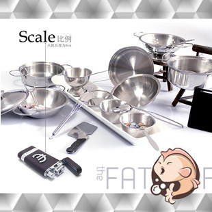 Sales simulation stainless steel kitchen kitchenware tableware drop resistance the baby House children toys