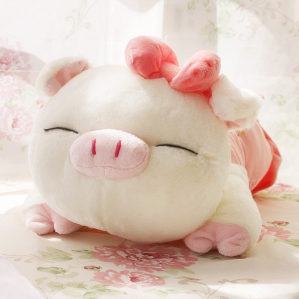 粉色可爱趴趴三顺猪...