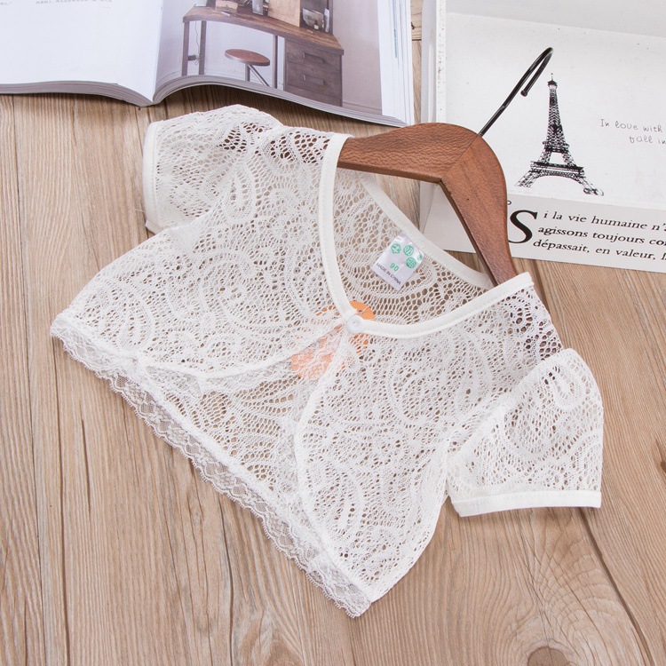girl Shawl Cardigan Thin section Hollow Little coat baby Air-conditioned shirt Small waistcoatin the Children/Baby/Family fitted , Cloak/Cloak category - from Buy2taobao.com to provide professional Taobao agent buy service