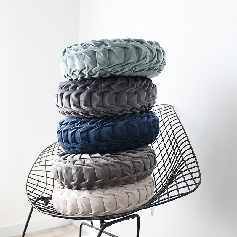 European style Round Cushion manual fold wheel By package Pumpkin sofa Bedside Pillows Customizedin the Home Fabric , Pillow/Pillow category - from Buy2taobao.com to provide professional Taobao agent buy service