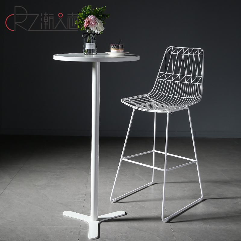 modern commercial originality Metal Bar counter Simplicity fashion Small apartment household Black and white Iron art circular Tall tablesin the Business/Office Furniture , Entertainment/Bar/KTV Furniture , Bar Desk category - from Buy2taobao.com to provide professional Taobao agent buy service