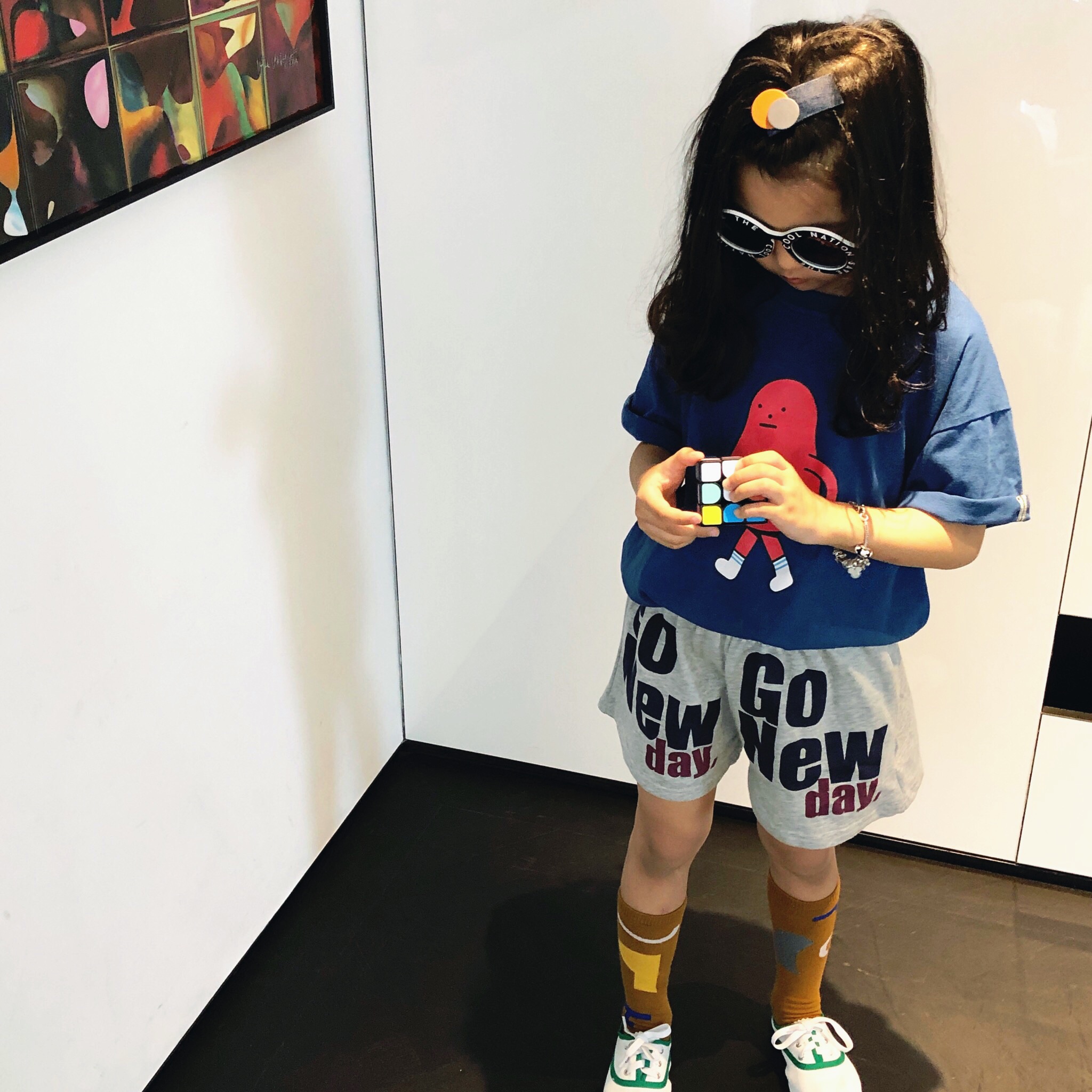 ROMIBABY丨 GO NEW DAY 全棉针织短裤 男女童装|ruв категории Детская одежда, брюки - от Buy2taobao.com для оказания профессиональной услуги покупки агента Taobao