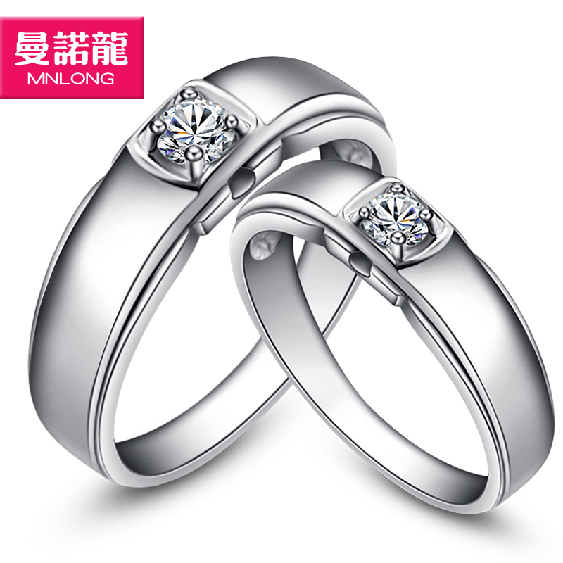 曼诺龙|韩版结婚季 时尚 相濡以沫情侣戒指|925纯银|紫馨饰品 曼诺龙|韩版结婚季 时尚 相濡以沫情侣戒指|925纯银|紫馨饰品