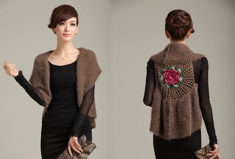 年秋季 新款女装手工钩织绣花毛衣<em>披肩 外套</em> 开