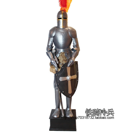 欧洲中世纪十字军 真人大小仿真盔甲配剑骑士