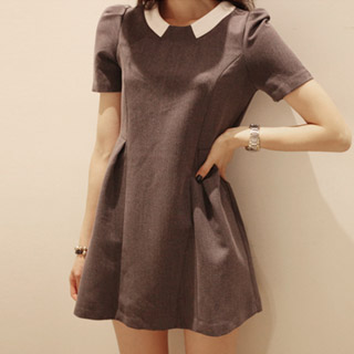 乖巧淑女复古小翻领...