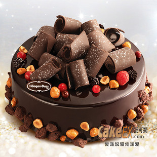  哈根达斯蛋糕｜温州速递｜浓情巧克力 巧克力+曲奇香奶冰淇淋新品