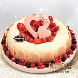  深圳哈根达斯冰淇淋蛋糕｜品牌速递【恋恋心莓】草莓+葡萄兰姆酒