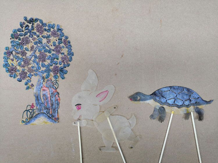 Shadow props Arts and Crafts Fable Tortoise and the Hare Kindergarten teaching Corner performancein the Arts and crafts , Folk arts and crafts Features , Shadow category - from Buy2taobao.com to provide professional Taobao agent buy service