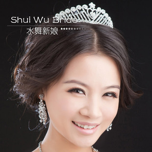  水舞 心语 新娘皇冠头饰 水钻发梳结婚配饰 韩式饰品 婚纱配发饰