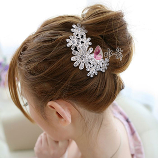  水舞 倾城繁花 超奢华水钻新娘发饰发插盘发梳发簪结婚头饰品