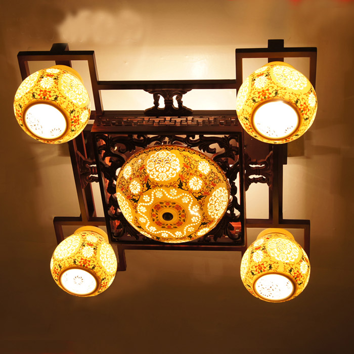Chinese Lighting lamps and lanterns solid wood Wooden classical Dragon Phoenix carving a living room bedroom Study Restaurant a living room Ceiling within the Decoration main material , Lamps , Ceiling category - from Buy2taobao.com to provide professional Taobao agent buy service