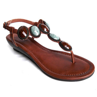  夏季新款凉鞋 出口美国大牌复古坡跟凉鞋 波西米亚民族风女鞋