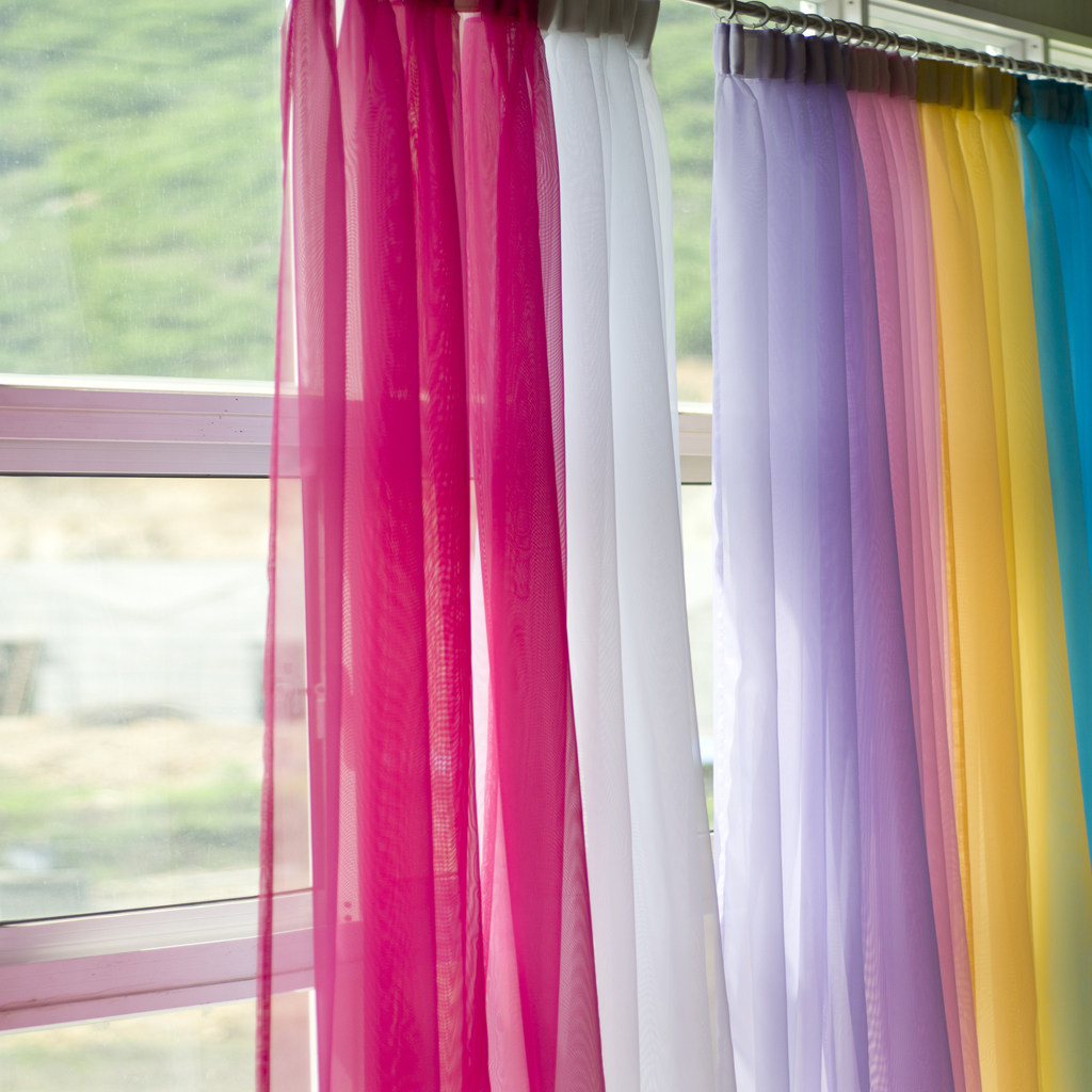 High-grade fabric Shalian European simple solid color screen partition room light curtain product custom clearance window