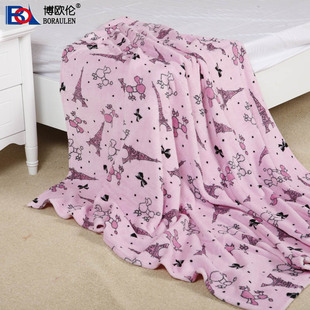  博欧伦特价 珊瑚绒毯卡通儿童小毛毯 休闲珊瑚绒毛毯 防掉毛床单