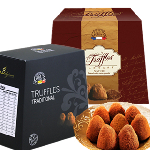  进口零食品 德菲丝松露巧克力德菲斯黑传统+馥郁浓醇g 包邮