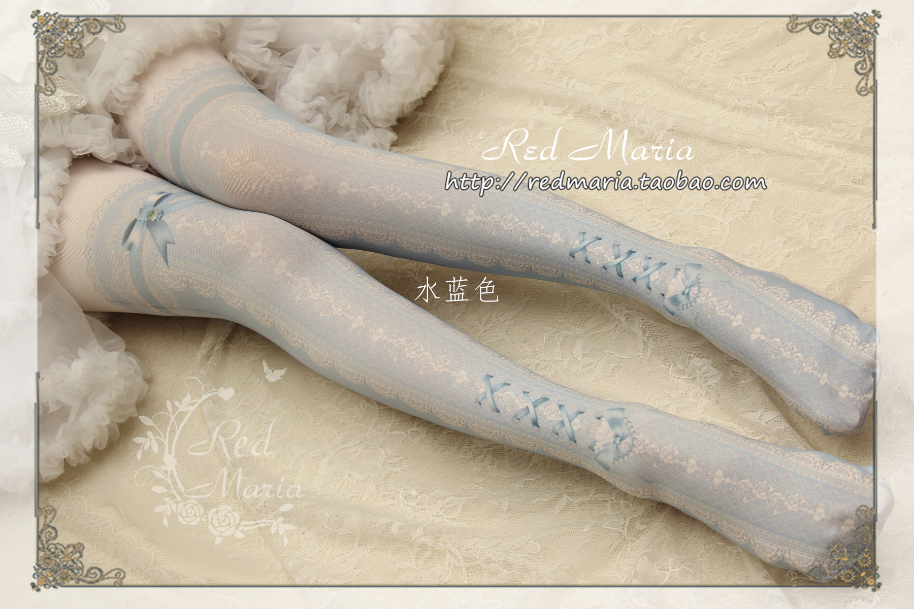 red maria lolita Dress Multicolor Versatile Lace bow Bandage Original printing Even Socksin the Lingerie/Men's underwear/Tracksuit , Sock/Bottoming socks/Stockings/Legs socks category - from Buy2taobao.com to provide professional Taobao agent buy service