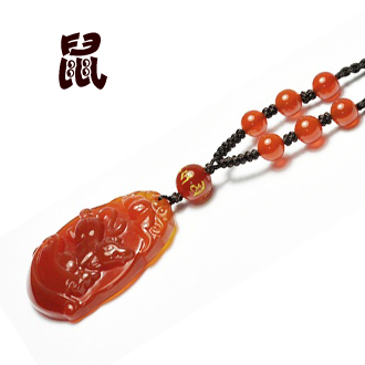 开光天然红玛瑙十二生肖鼠吊坠女辟邪坠生肖挂件开运吉祥物护身符 开光天然红玛瑙十二生肖鼠吊坠女辟邪坠生肖挂件开运吉祥物护身符