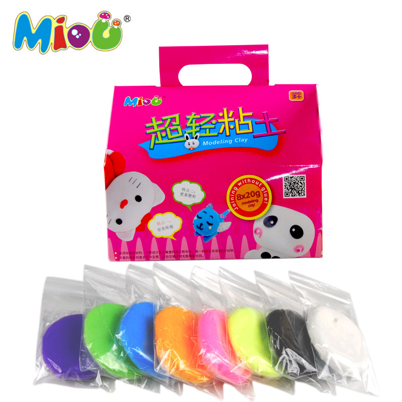 Mi Ou mud sticks lightweight clay Kit 8 color set in space 3D color genuine children's toys