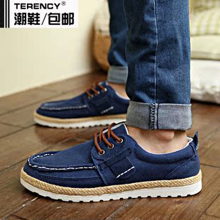  特价潮男草编帆布鞋低帮夏季英伦韩版潮流时尚透气单鞋老北京男鞋