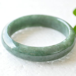  碧空 缅甸老坑翡翠玉手镯A货 油青翡翠手镯 送证书55毫米2680