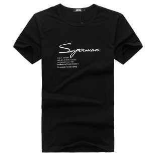  包邮 新款夏季潮韩版男款t恤短袖纯棉 字母圆领时尚休闲打底衫