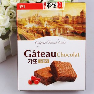  [书生] 韩国进口乐天樱桃巧克力蛋糕派120g(194)酸梅软糕巧克力