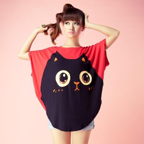 韩版女装可爱撞色...