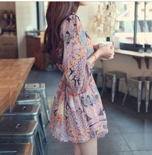 2013春装新款甜美印花...