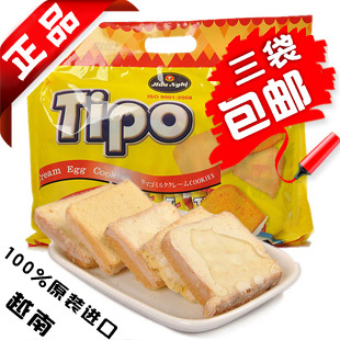  Tipo白巧克力鸡蛋牛奶味 面包干300g越南进口饼干零食品 三份包邮