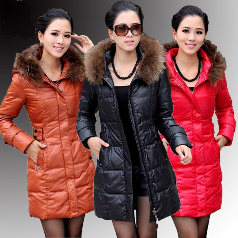 2013反季<em>清仓</em> 艾莱依<em>羽绒服</em>正品 韩版女士中长