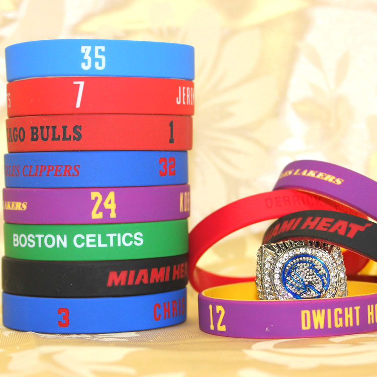 NBA Lakers/heat Bryant zhanmusiluosinashidulantehuohuade wrist strap bracelet with ring