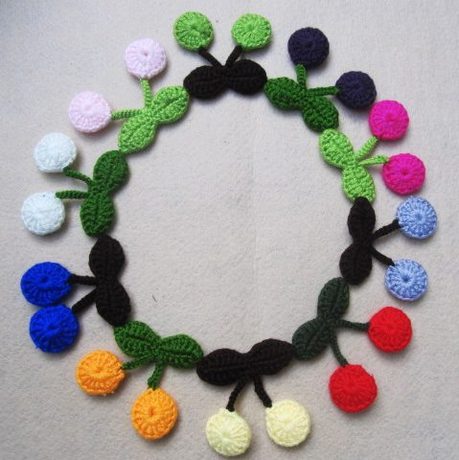 满38包邮手工钩针手项链毛线花胸花 个性服装