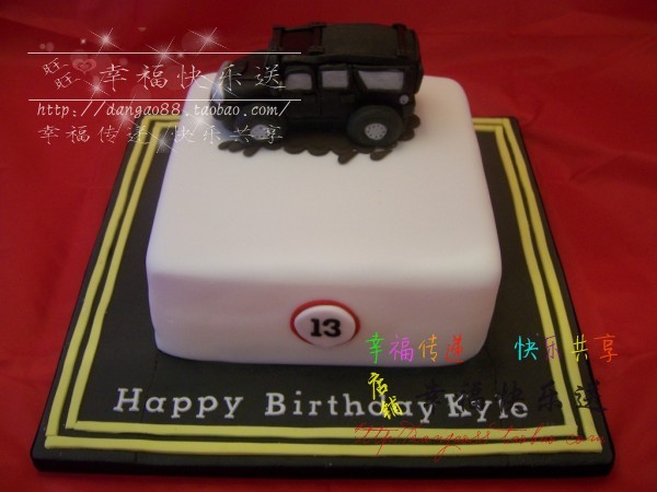 JEEP汽车造型翻糖蛋糕 吉普车儿童蛋糕 男孩生日蛋糕 JEEP汽车造型翻糖蛋糕 吉普车儿童蛋糕 男孩生日蛋糕