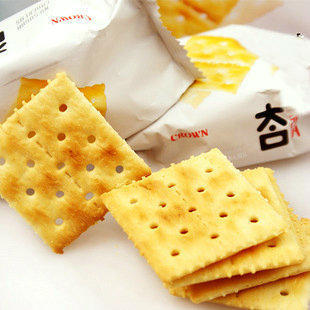  韩国进口饼干梳打饼CROWN可拉奥太口咸味饼干低卡路里无糖56g