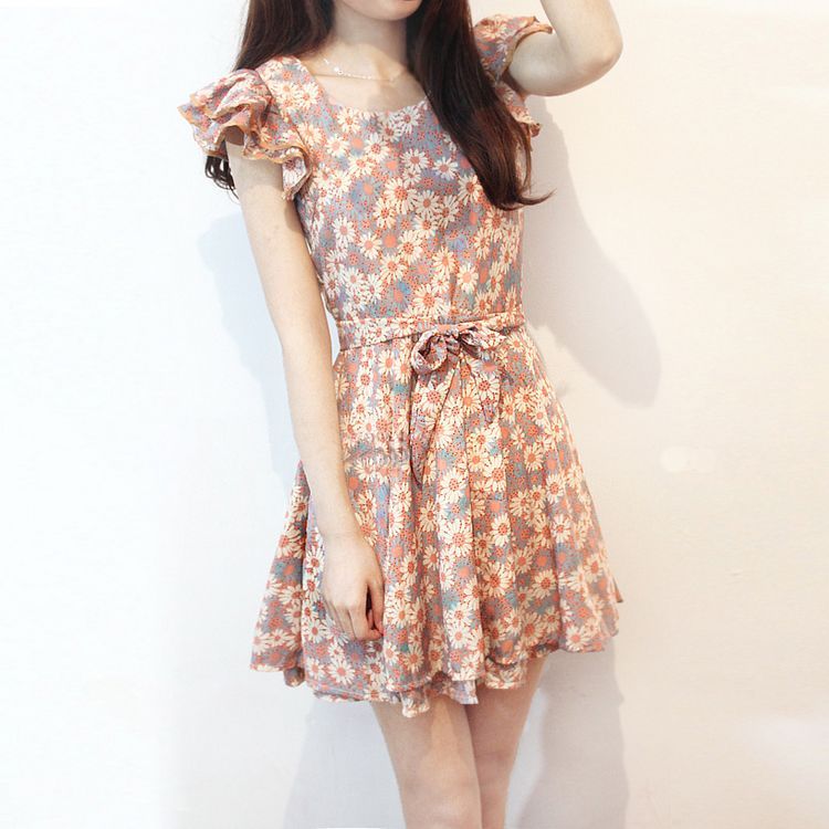 韩版修身素雅小清新...