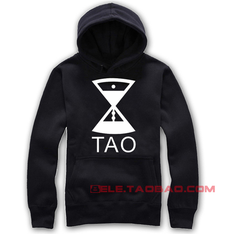 exo m队 TAO 黄子韬 同款 周边 黑色 长袖 连帽