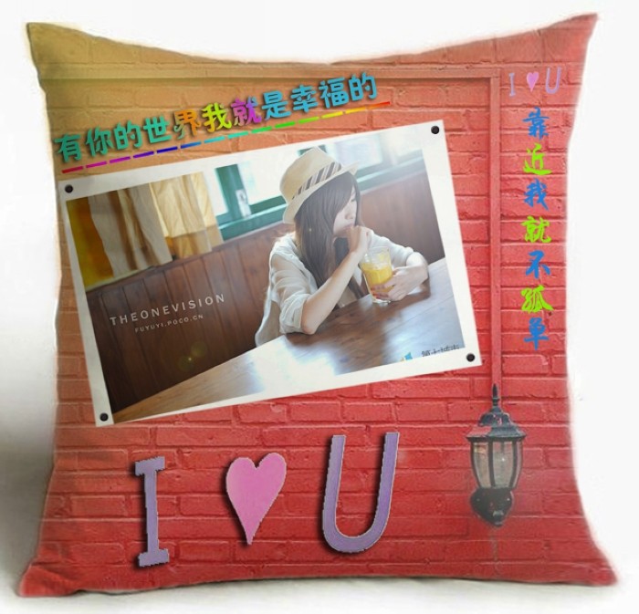 创意<em>个性男</em>女友实用<em>照片</em>抱枕订制DIY枕头定做