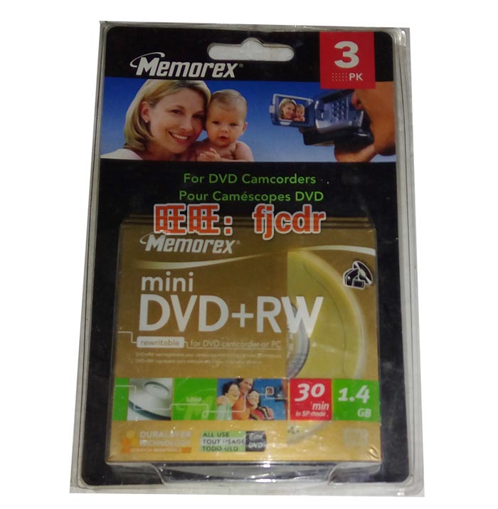美國品牌Memorex Mini DVD+RW 刻錄盤 攝像光盤10元/片在類目 辦公設備/耗材/相關服務, 磁盤刻錄存儲類, 刻錄盤中 - 來自Buy2taobao.com提供專業的淘寶代購服務