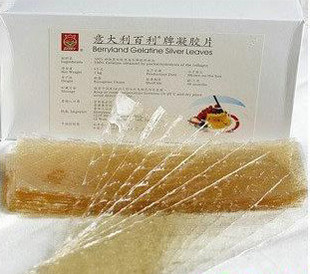  烘焙原料*意大利进口百利凝胶片(吉利丁片)鱼胶片 5片分装