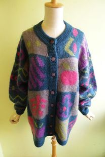 古着vintage 纯手工<em>马海毛</em>小<em>苹果</em>图案复古毛衣